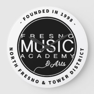 Academia de Música Fresca y reloj de pared artísti