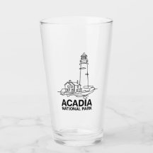 Acadia National Park Lighthouse Line Art