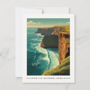 Acantilados de la postal de viaje de Moher Ireland