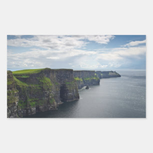 Acantilados de Moher en Irlanda pegatina rectangul