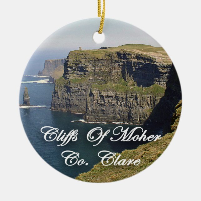 Acantilados De Moher Ireland, Ornamento De Navidad (Frente)