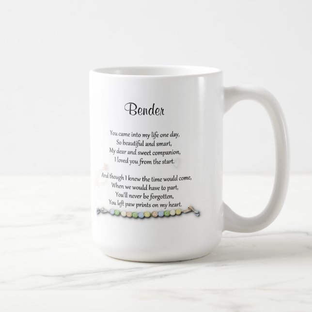 Acaricie la taza conmemorativa para el perro o el (Derecha)
