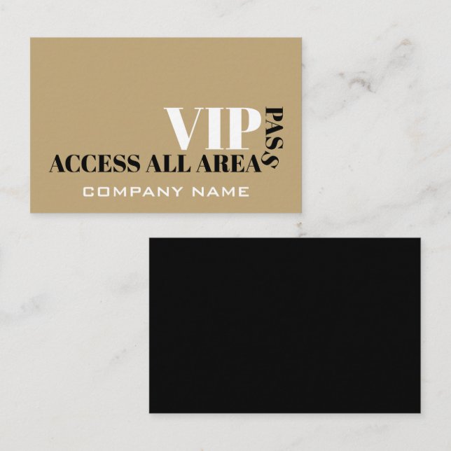 Acceder a todas las áreas de diseño, tarjetas VIP (Anverso / Reverso)
