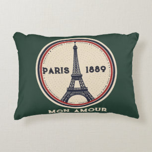 Accent almohada Vintage Paris Torre Eiffel 1889