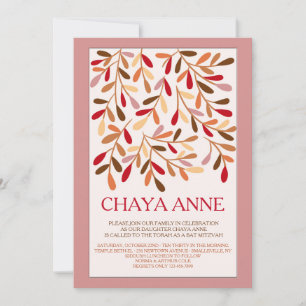 Accent deja a Bat Mitzvah Invitación