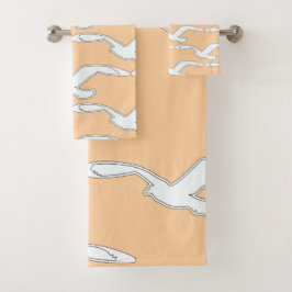 Accesorio de baño Pájaro en Vuelo Melocotón    