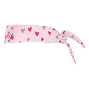 Accesorio de moda con patrón de corazón rosa de am