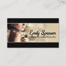 Accesorios de moda y tarjeta de visita para joyas