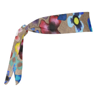 Accesorios de rayas azules y mandarinas