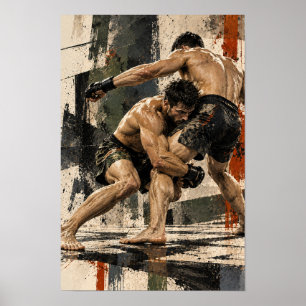 Acción de derribo de MMA Arte de lucha de artes ma