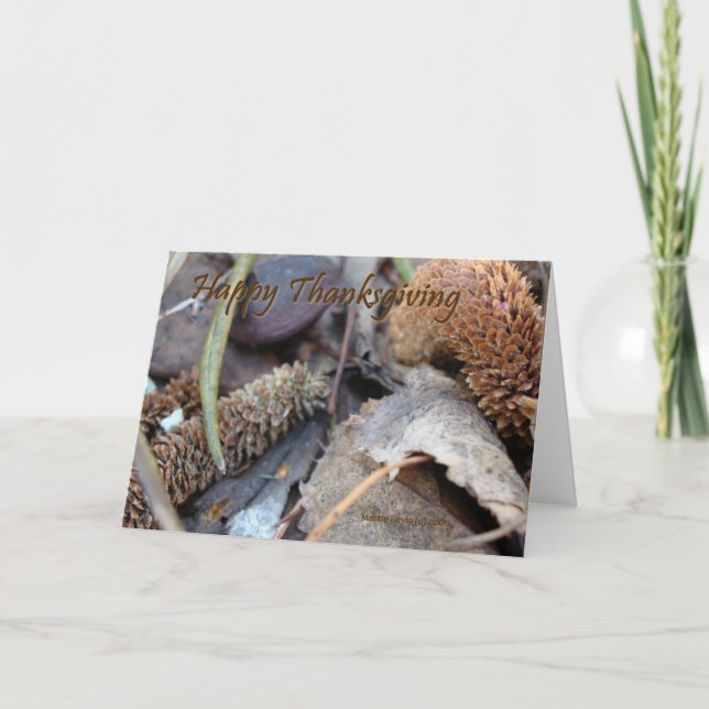 Acción de gracias feliz - tarjeta (Anverso)