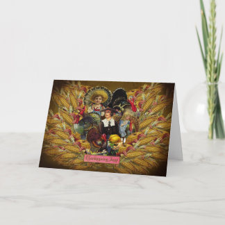 ¡Acción de gracias feliz! Tarjeta de felicitación
