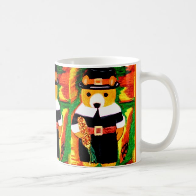 ACCIÓN DE GRACIAS, OSO de PELUCHE, taza de PILGRAM (Derecha)