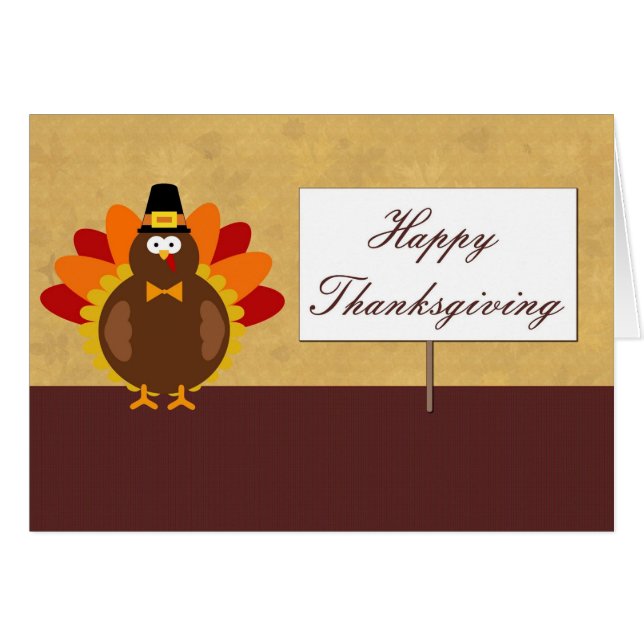 Acción de Gracias Tom Turkey (Anverso (Horizontal))
