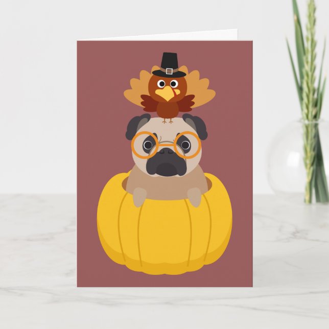 Acción de gracias Turquía y tarjeta de (Anverso)