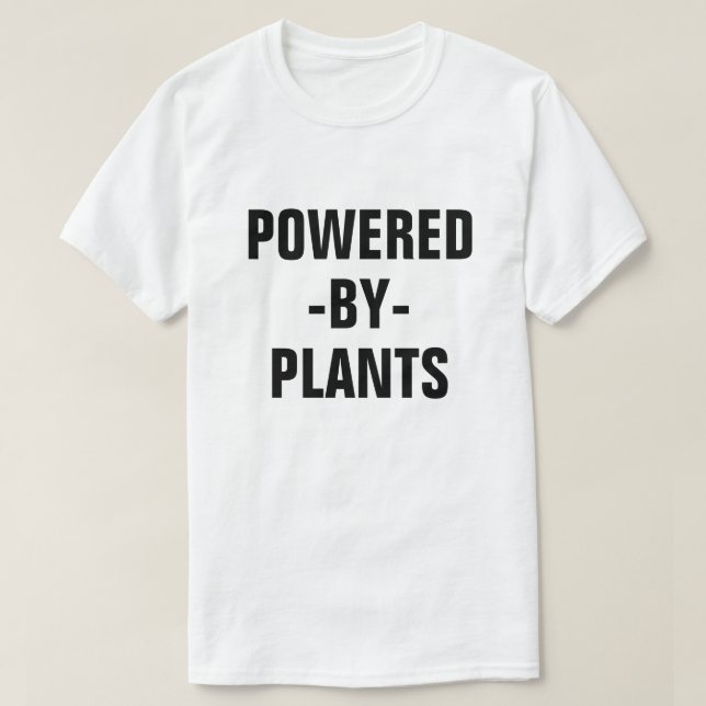 Accionado por la camisa del vegano de los hombres (Diseño del anverso)