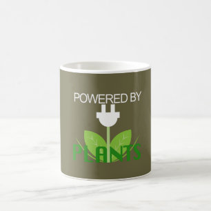 Accionado por la taza de café de las plantas