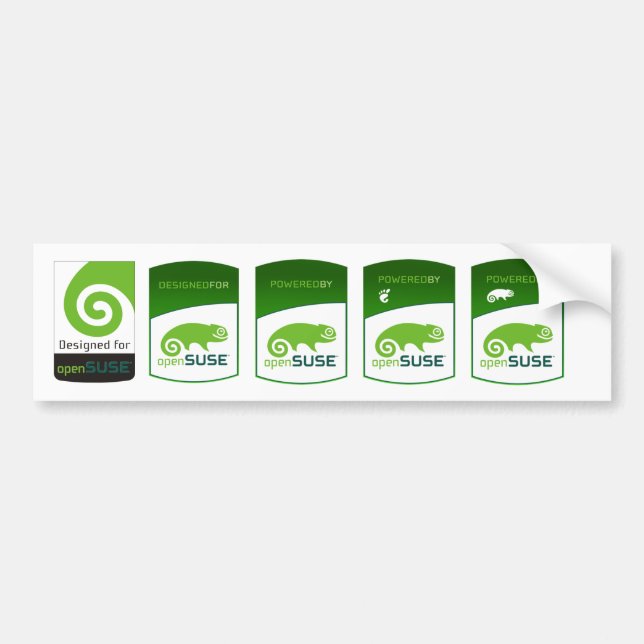 accionado por los pegatinas del opensuse (Frente)