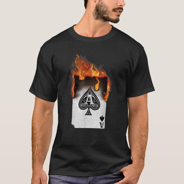 Ace de la camiseta de poker divertida de la camise (Anverso)