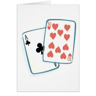 Ace y Diez de cartas de juego de corazones