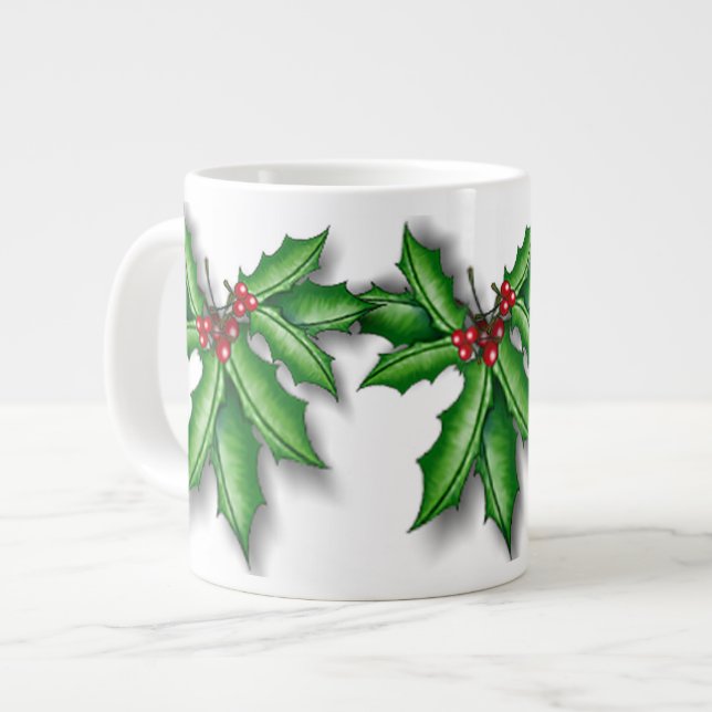 Acebo y taza de las bayas JUMBO de 20 onzas (Izquierda)