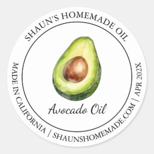 Aceite de aguacate Etiqueta moderna