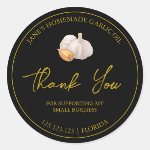 Aceite de ajo casero simple etiqueta