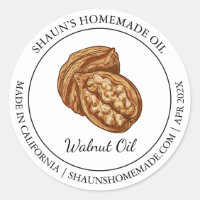 Aceite de nuez Etiqueta moderna