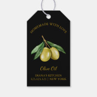 Aceite de oliva casero simple etiqueta colgante l 