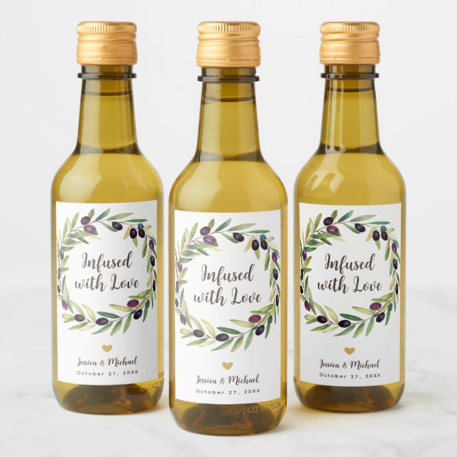 Aceite de oliva de flores favorece la boda con amo (Botellas)