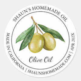 Aceite de oliva Etiqueta moderna