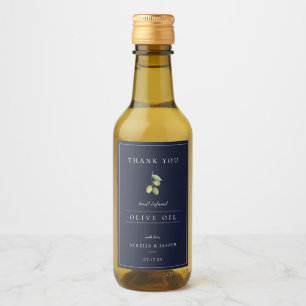 Aceite de oliva infundido moderno Gracias Etiqueta