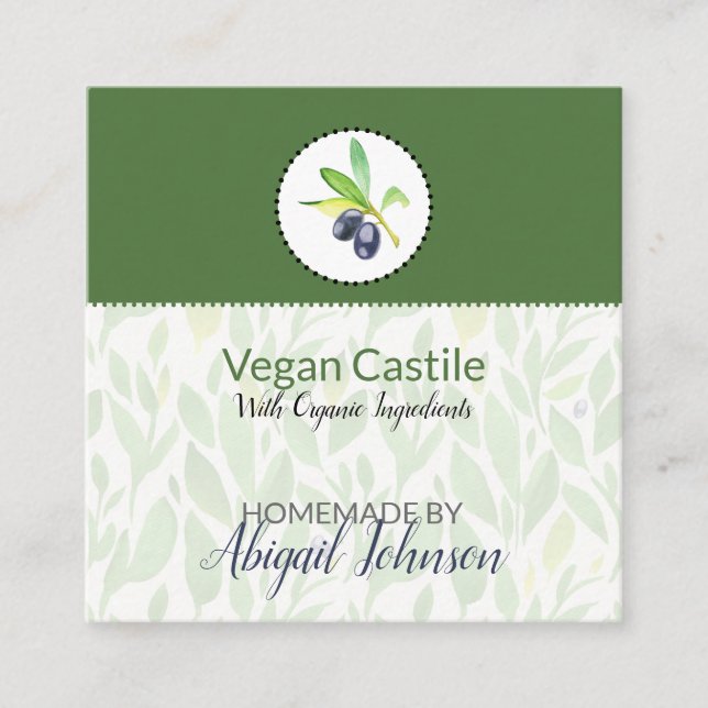 Aceite de Oliva Puro Etiqueta para Baño y Cuerpo C (Anverso)