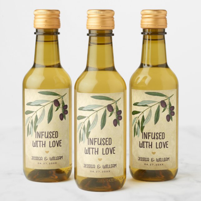 Aceite de oliva rubio Boda infectado con amor (Botellas)