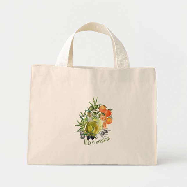 Aceite de oliva y Naranja: Bolsa Tote (Frente)