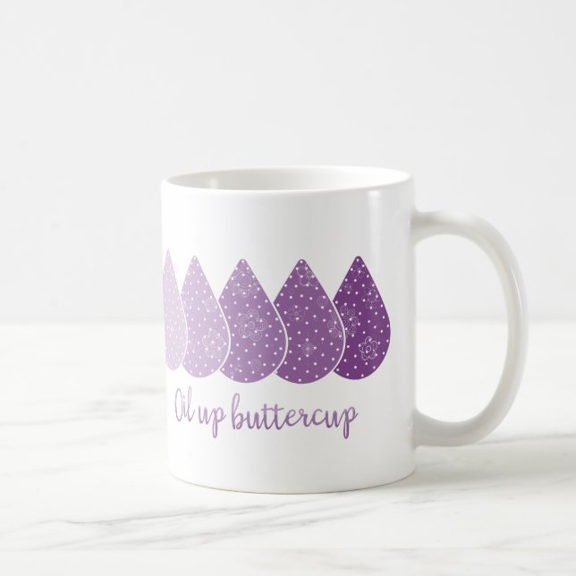 Aceite encima de la taza del ranúnculo (púrpura) (Derecha)