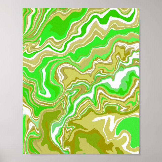 Aceite verde de tierra Resumen de arte (Frente)
