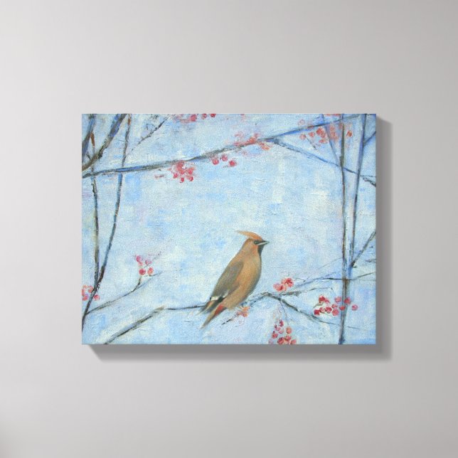 Aceite Waxwing 2013 sobre lienzo (Anverso)