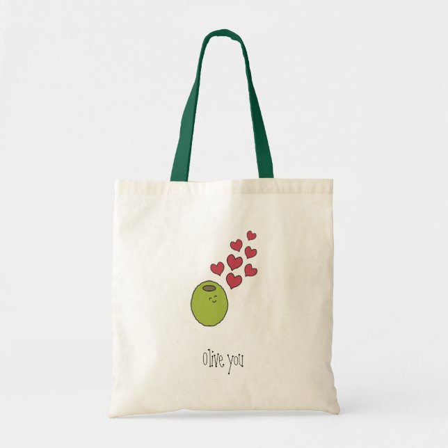 "Aceituna usted" la bolsa de asas (Frente)