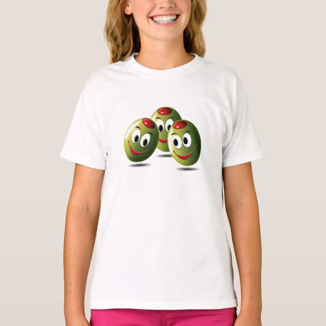 Aceitunas de camiseta llenas de sonrisa (Anverso)