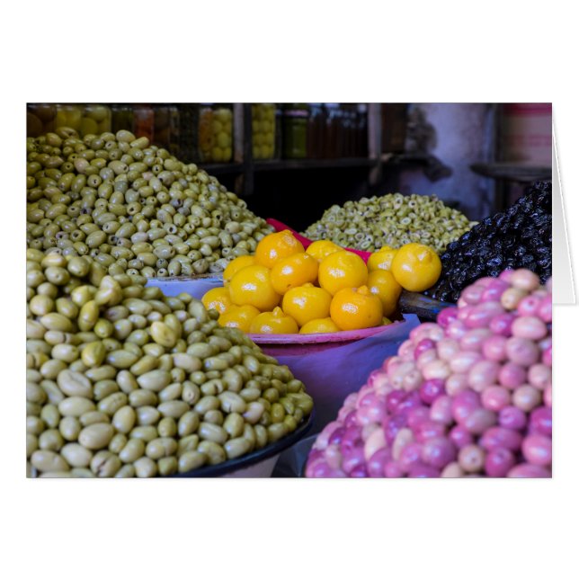 Aceitunas y limón en el mercado (Anverso (Horizontal))