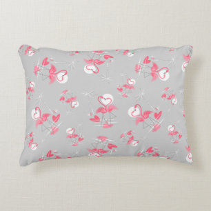 Acento de almohada de Flamingo Love Multi tirado