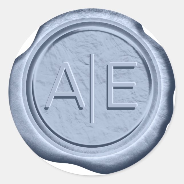 Acento de Boda de sellos de cera de cera Cadet Blu (Anverso)