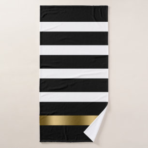 Acentos de oro con rayas blancas y negras