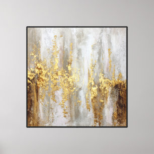 Acentos Dorados en Capas Grises y Beige – Arte Abs