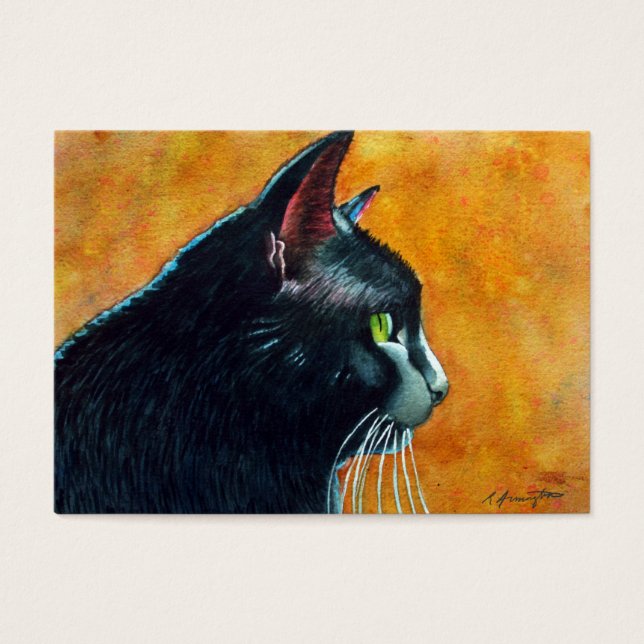 ACEO de gato negro (Frente)