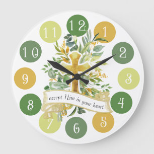 Acepta a Jesús en tu corazón - Reloj grande