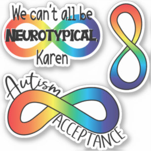 Aceptación del autismo Paquete de Pegatinas Neur