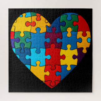 Aceptación del puzzle del corazón del amor Autismo