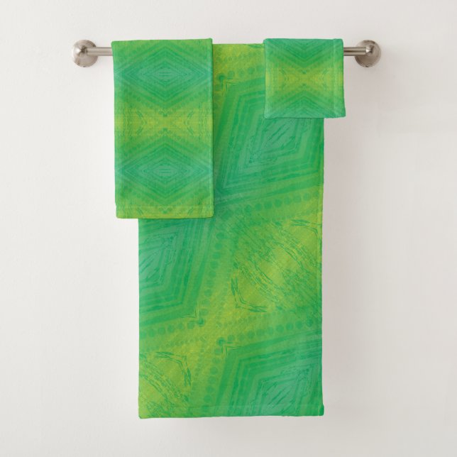 Aceptación | Patrón de Shibori azul verde amarillo (In situ)